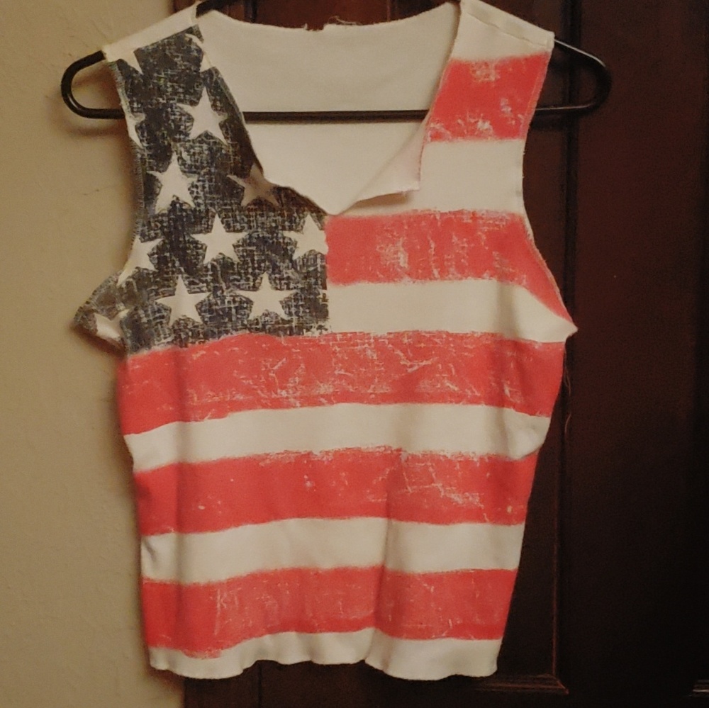 American flag tank top
